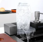 tiskiallas lavuaari pesuallas hana keittiöallas Korkeapaineinen kupinpesuri Ruostumattomasta_Teräksestä_ja_Nanopinnoitteinen_Pesuallas_+_Lisävarusteet__-_Digitaalinäyttöinen_Hana_-_Kupin_pikahuuhtelu_-_2x_Erillaista_Vesiputoushanaa